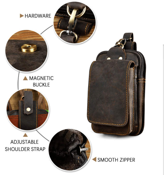 Maliben Guardian Leather Waist Bag — Men's Genuine Leather