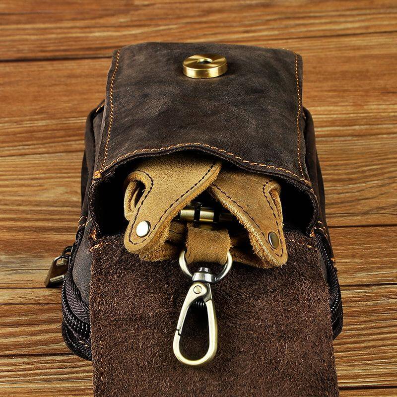 Maliben Guardian Leather Waist Bag — Men's Genuine Leather