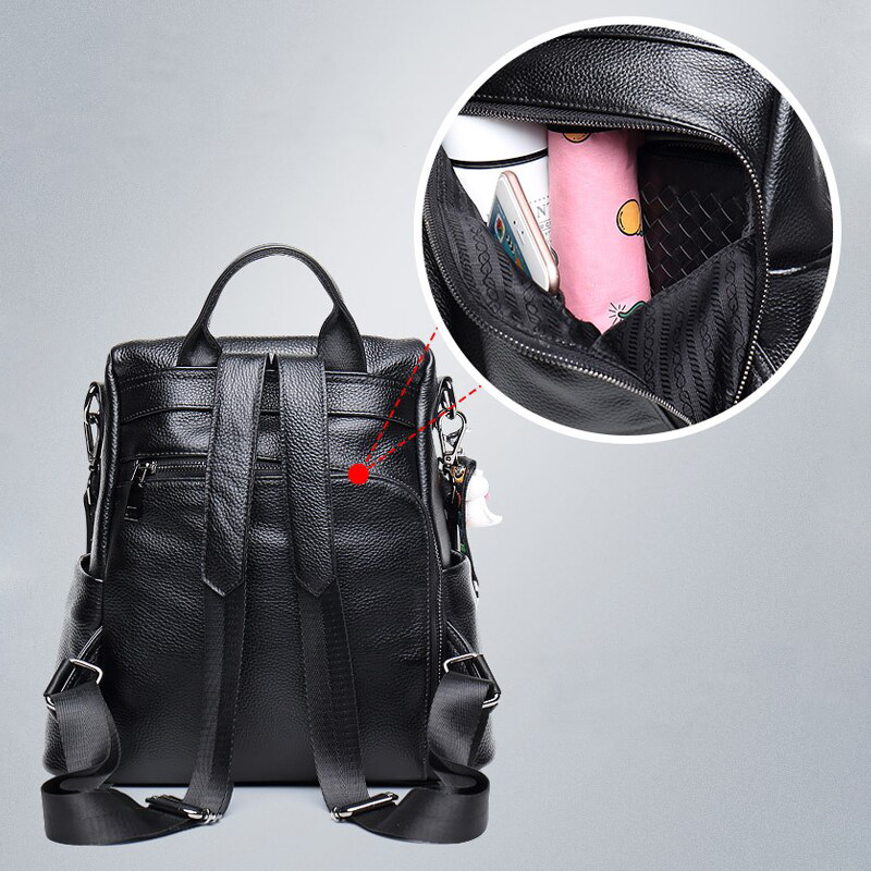 Maliben Theft-resistant leather backpack