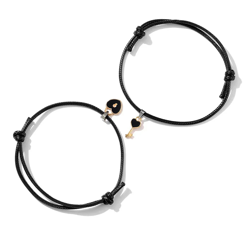 Maliben | Minimal Lock & Key Couples Bracelets