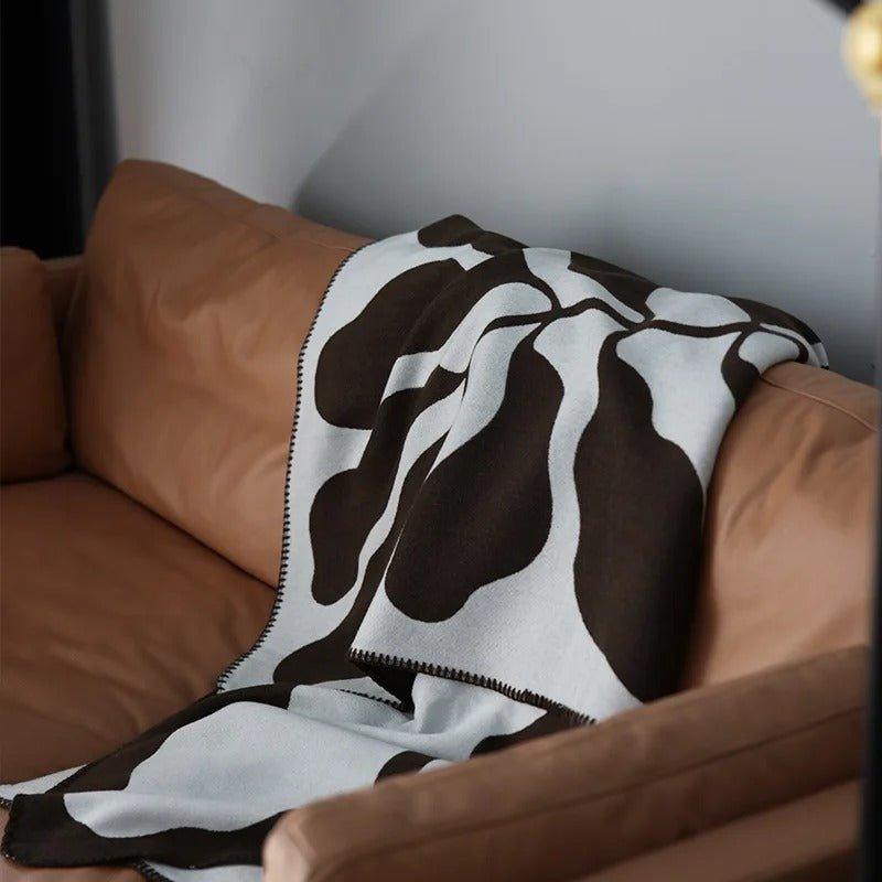 Maliben Modern, Abstract Throw Blanket in Bohemian Style – Nordic Style Blanket,...