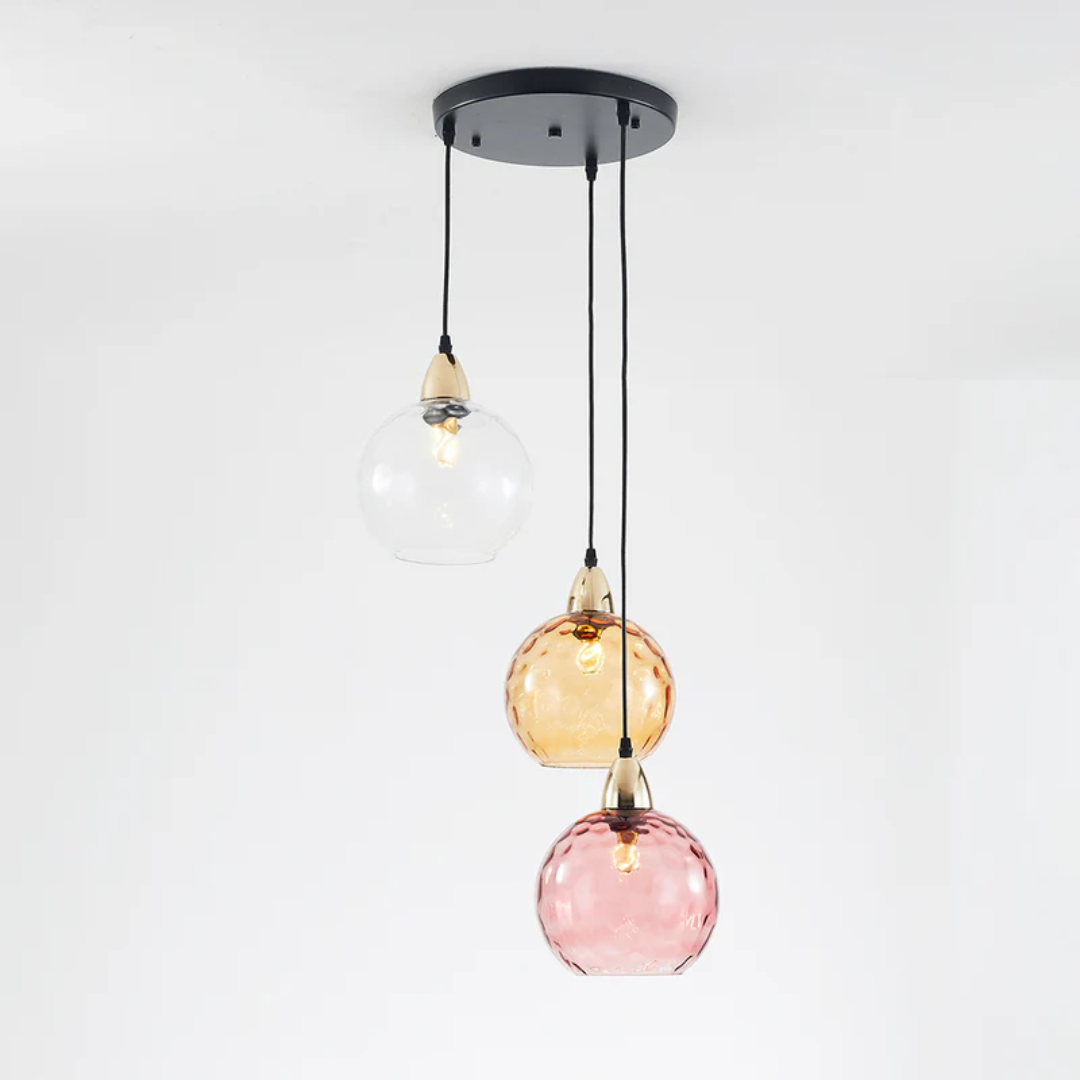 Maliben | Modern Cluster Pendant Light With 3 Lamps - Cascade