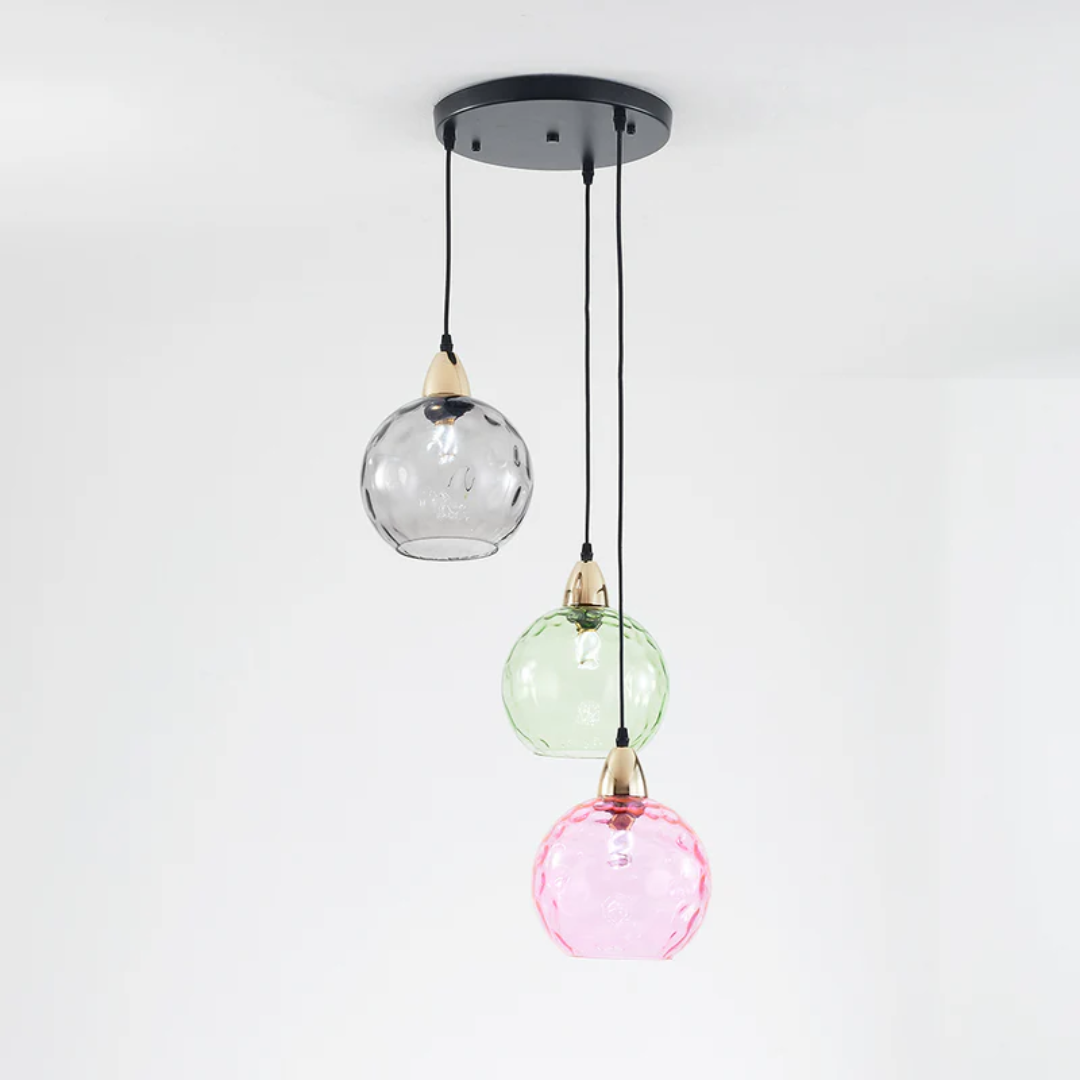 Maliben | Modern Cluster Pendant Light With 3 Lamps - Cascade