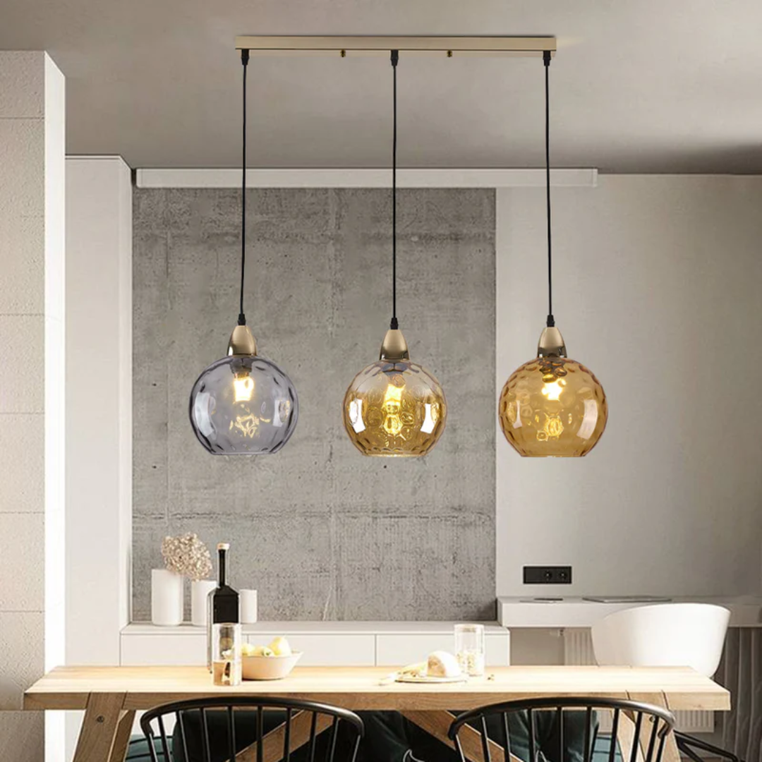 Maliben | Modern Cluster Pendant Light With 3 Lamps - Cascade