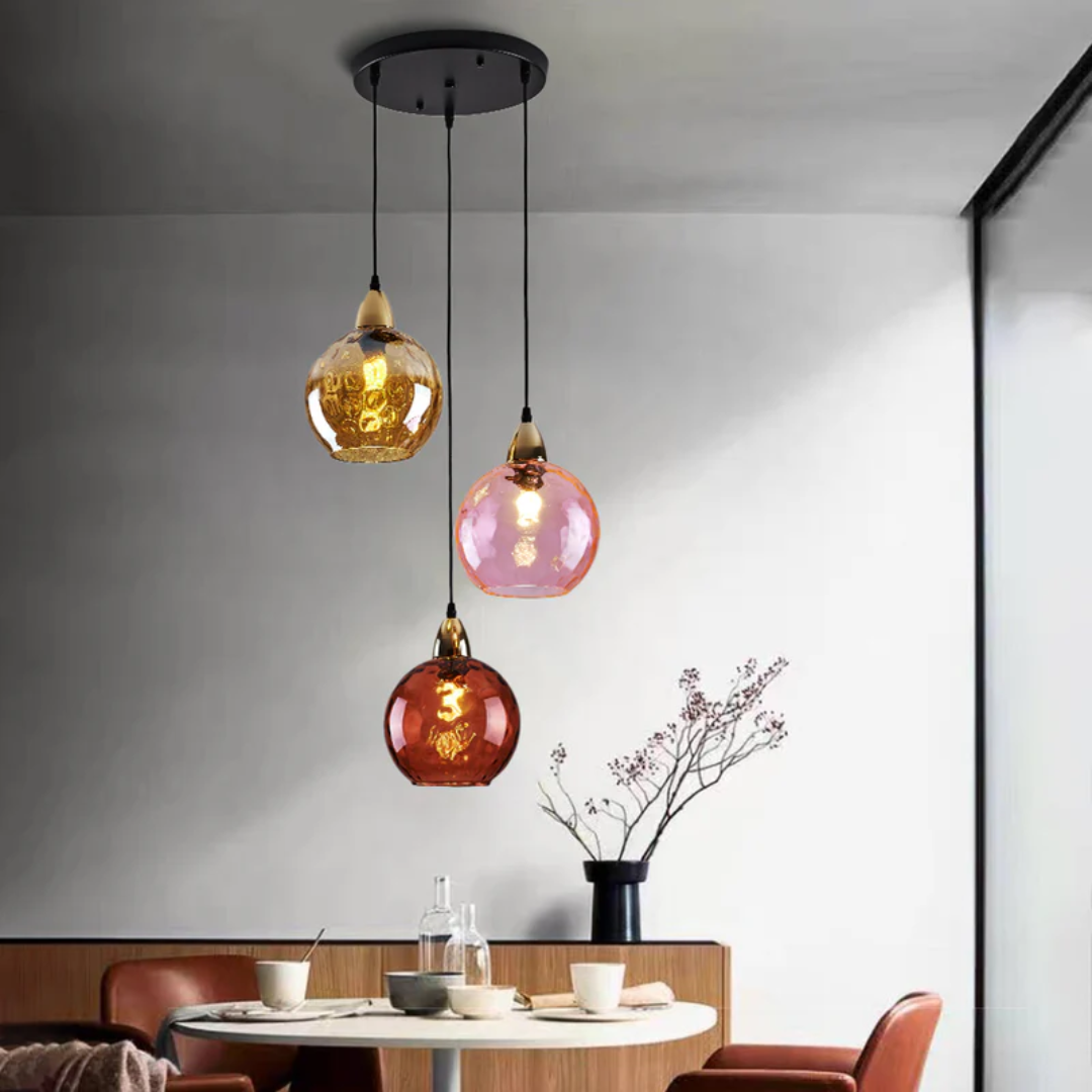 Maliben | Modern Cluster Pendant Light With 3 Lamps - Cascade