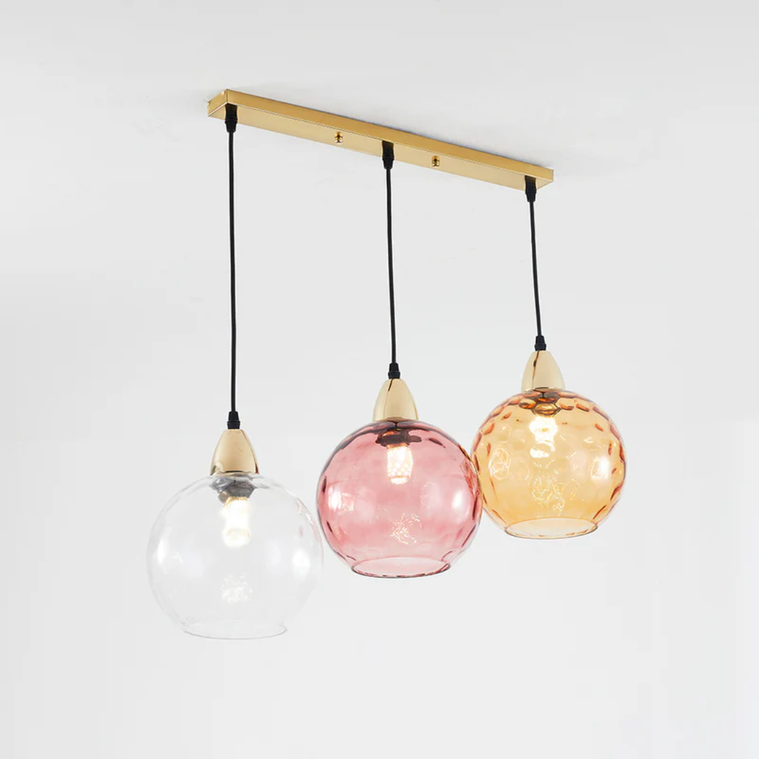 Maliben | Modern Cluster Pendant Light With 3 Lamps - Cascade