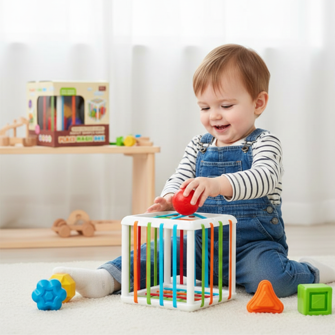Maliben | Montessori Shapebox – Sorting And Motor Skills Game