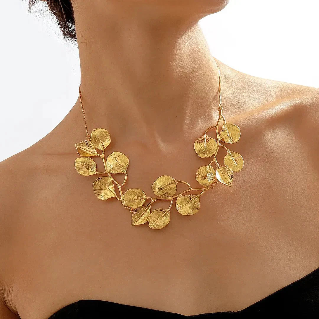 Maliben | Natures Leaf Statement Necklace