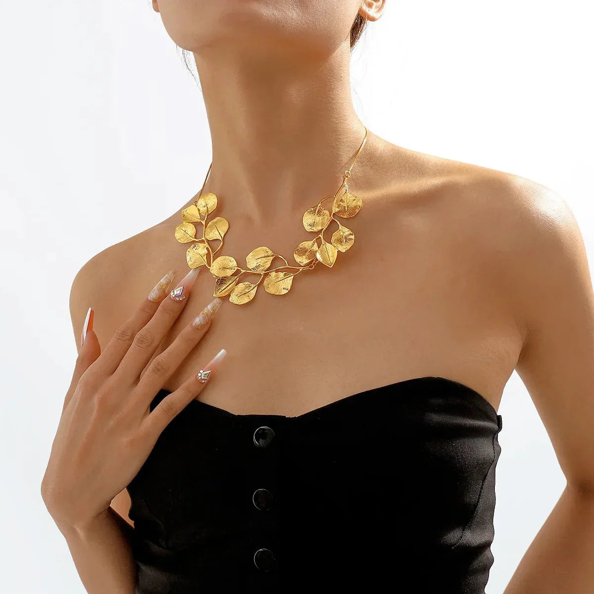 Maliben | Natures Leaf Statement Necklace