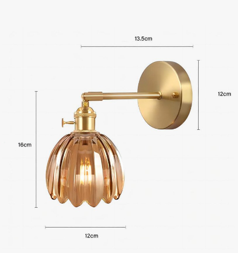 Maliben | Retro – Wall Light Glass Tulip Bud