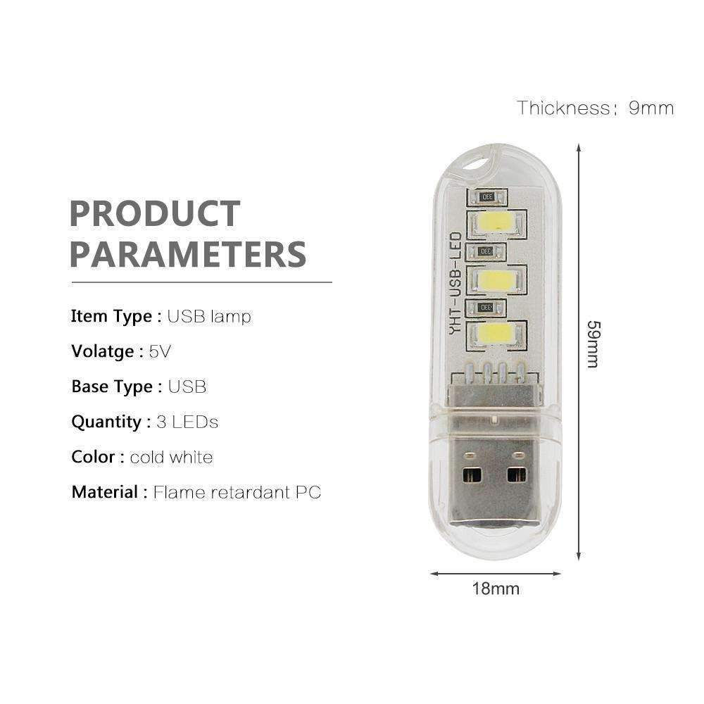 Maliben | Mini Usb Led Night Light - Cold White Lamp