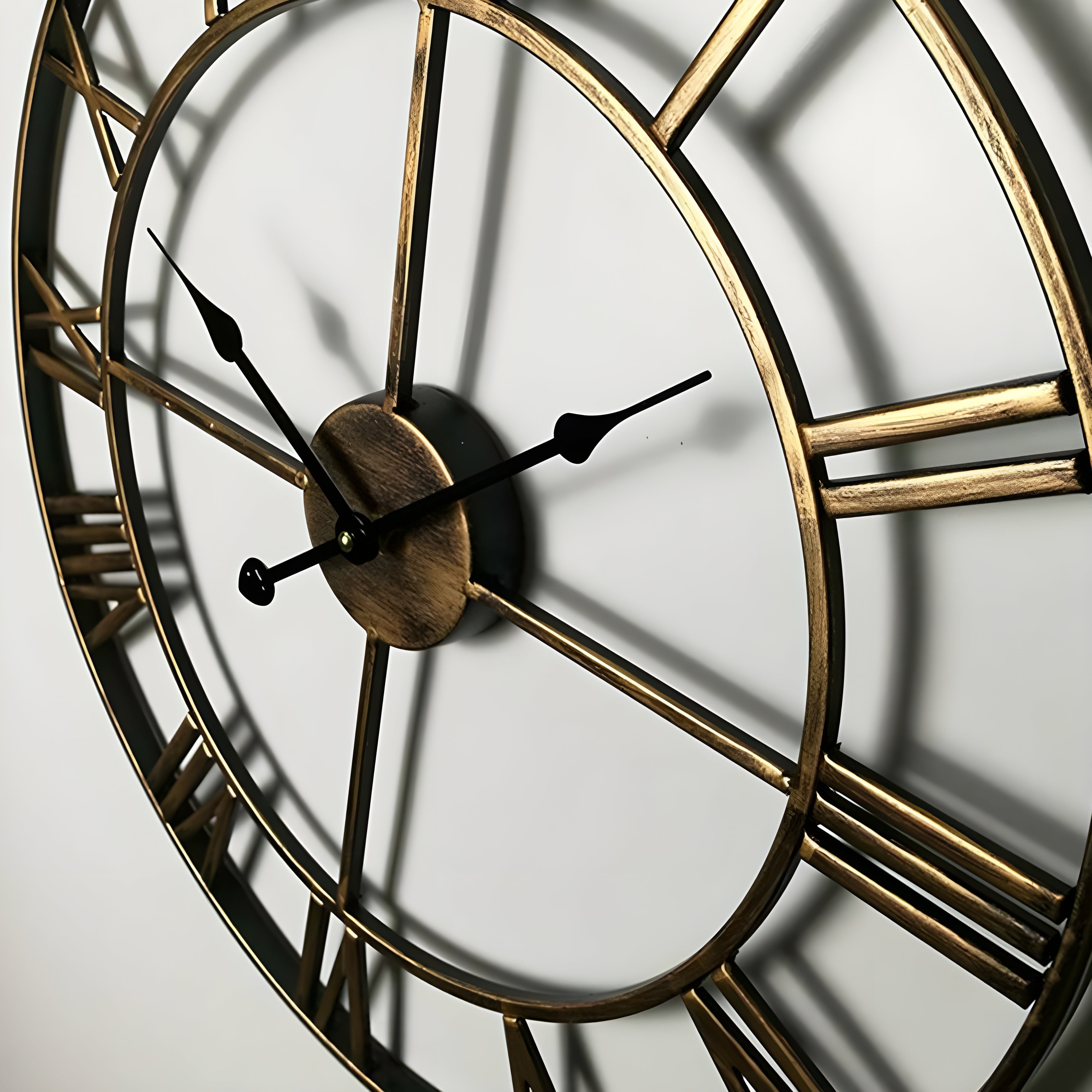 Maliben | Roman Numerals Iron Art Wall Clock