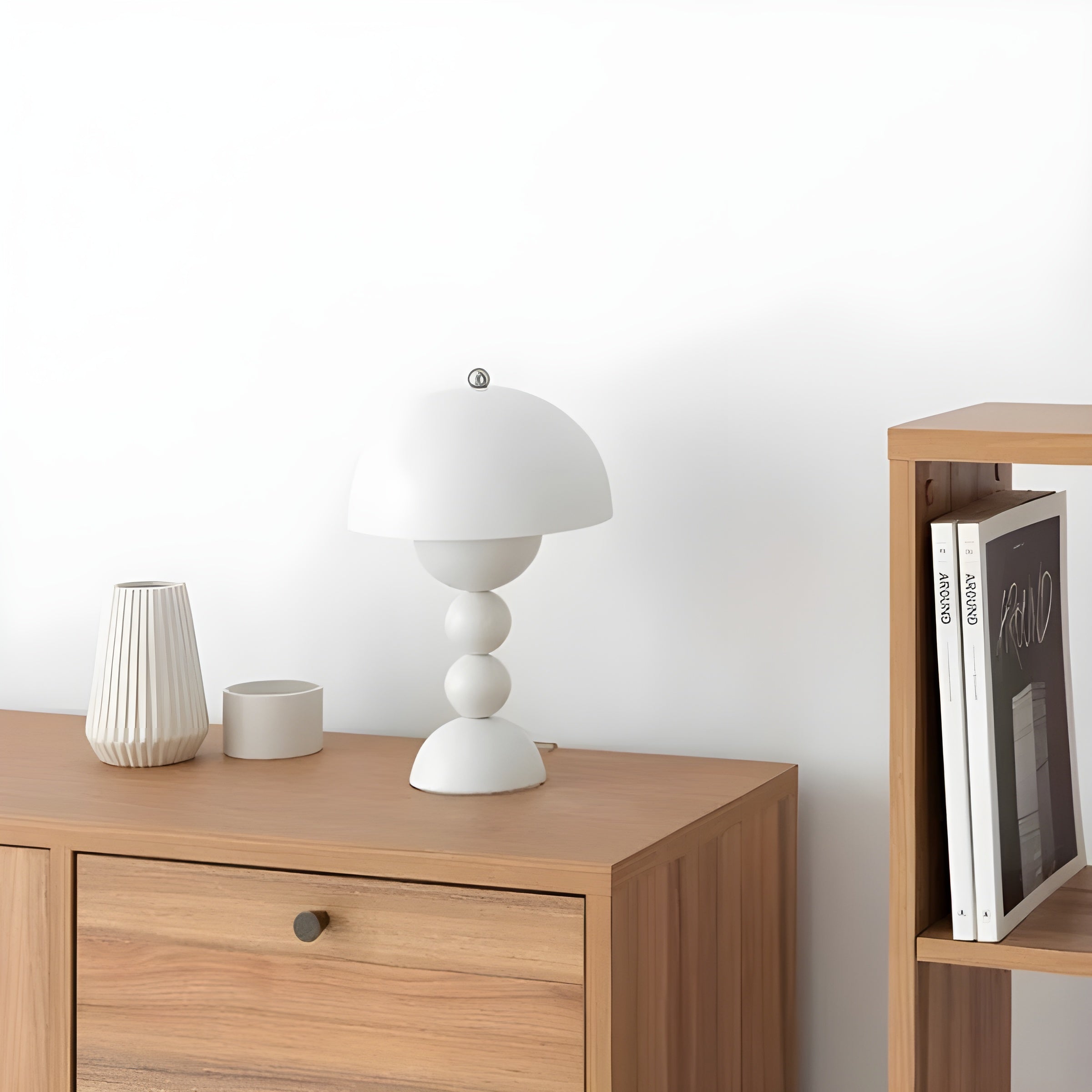 Maliben | Norlumi Scandinavian Led Table Lamp | Dimmable | White Abs Housing | 0–5w | 36v Dc | Flower-Inspired Design