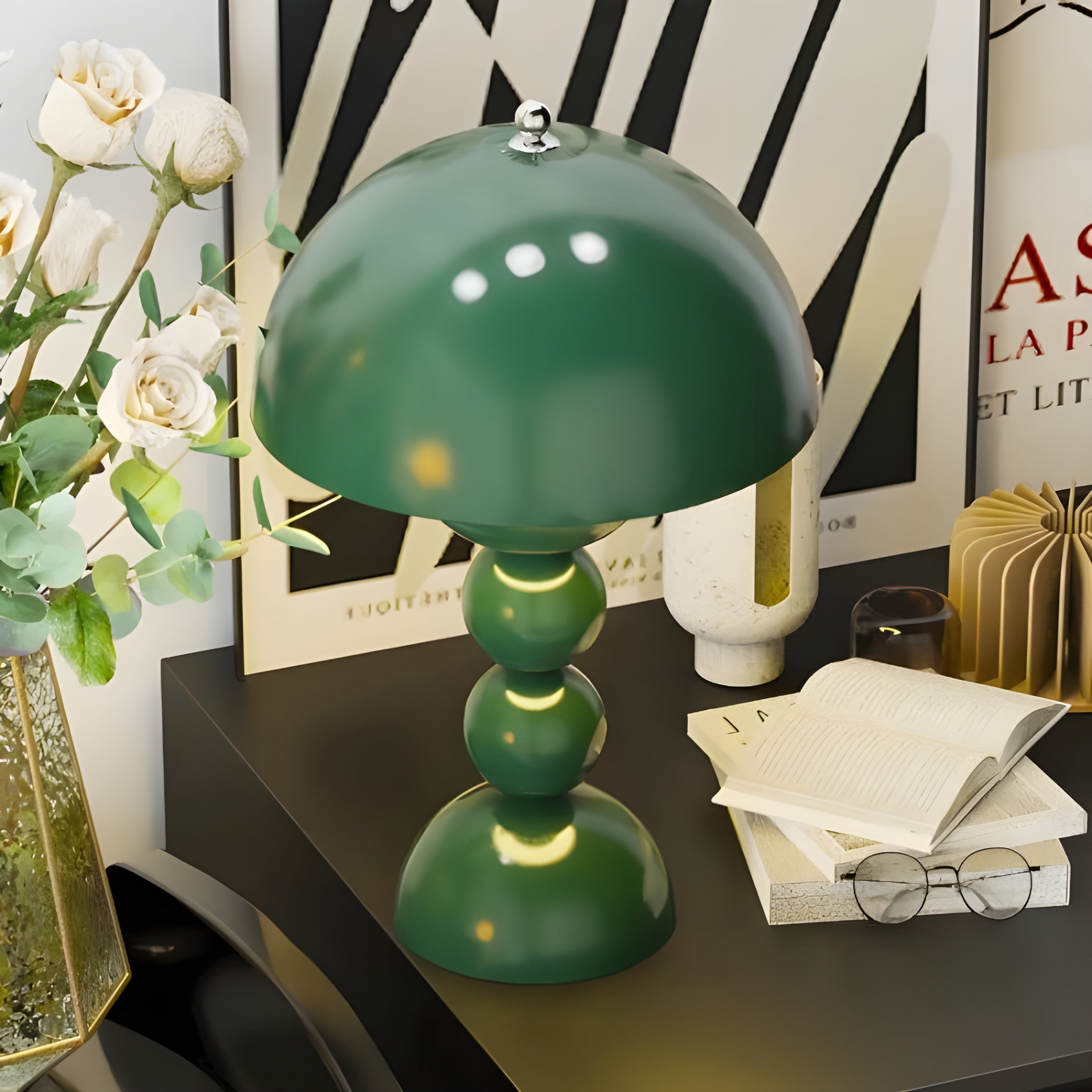 Maliben | Norlumi Scandinavian Led Table Lamp | Dimmable | White Abs Housing | 0–5w | 36v Dc | Flower-Inspired Design