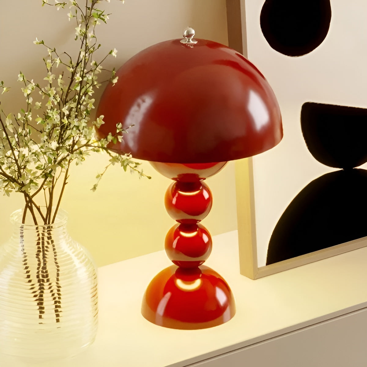 Maliben | Norlumi Scandinavian Led Table Lamp | Dimmable | White Abs Housing | 0–5w | 36v Dc | Flower-Inspired Design