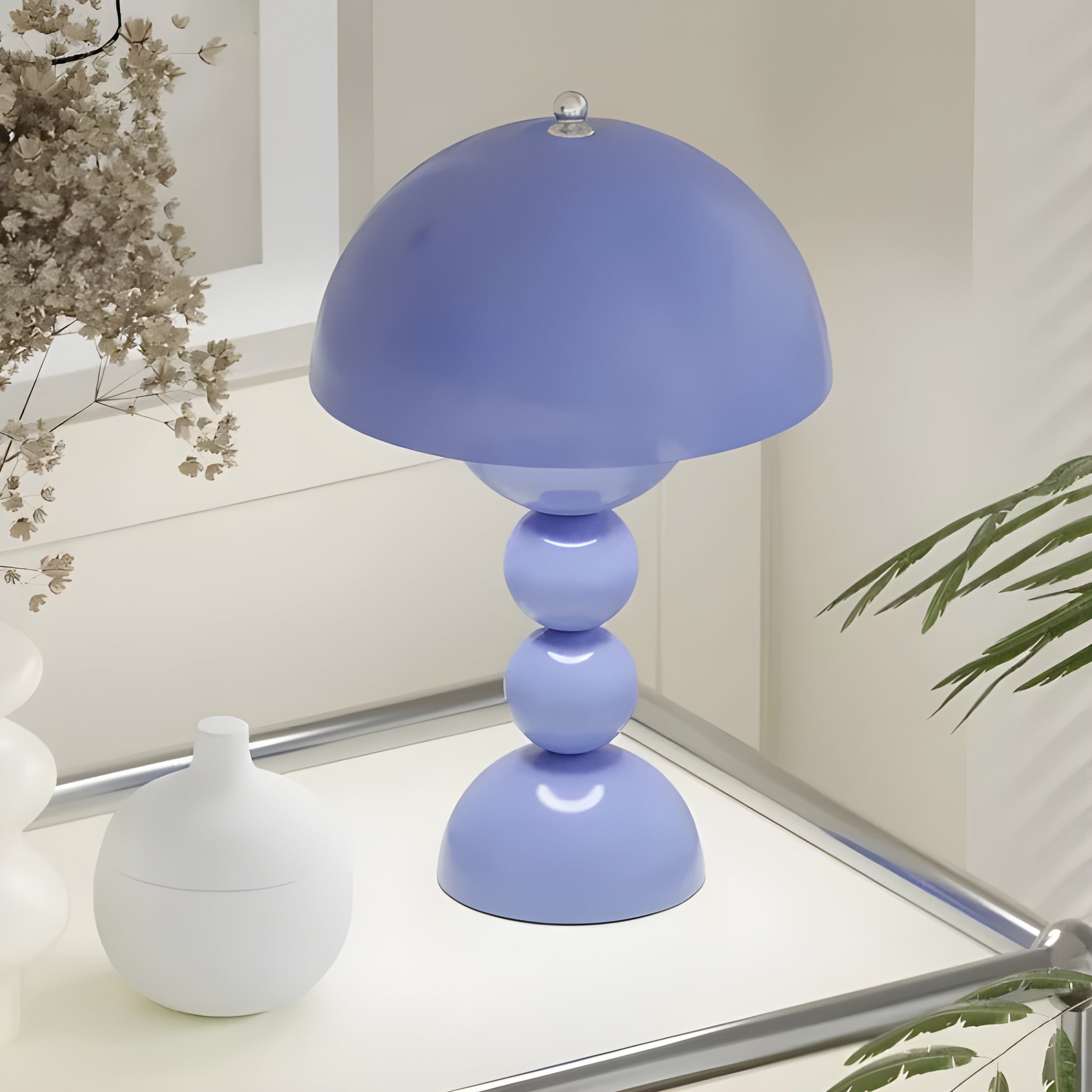 Maliben | Norlumi Scandinavian Led Table Lamp | Dimmable | White Abs Housing | 0–5w | 36v Dc | Flower-Inspired Design