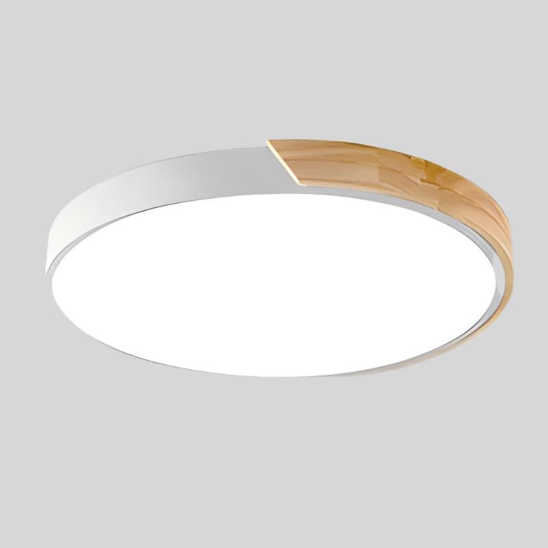 Maliben | Nordic Wood Led Ceiling Light – Macaron Design, 23–30cm