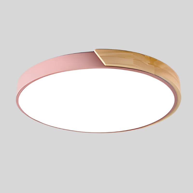 Maliben | Nordic Wood Led Ceiling Light – Macaron Design, 23–30cm