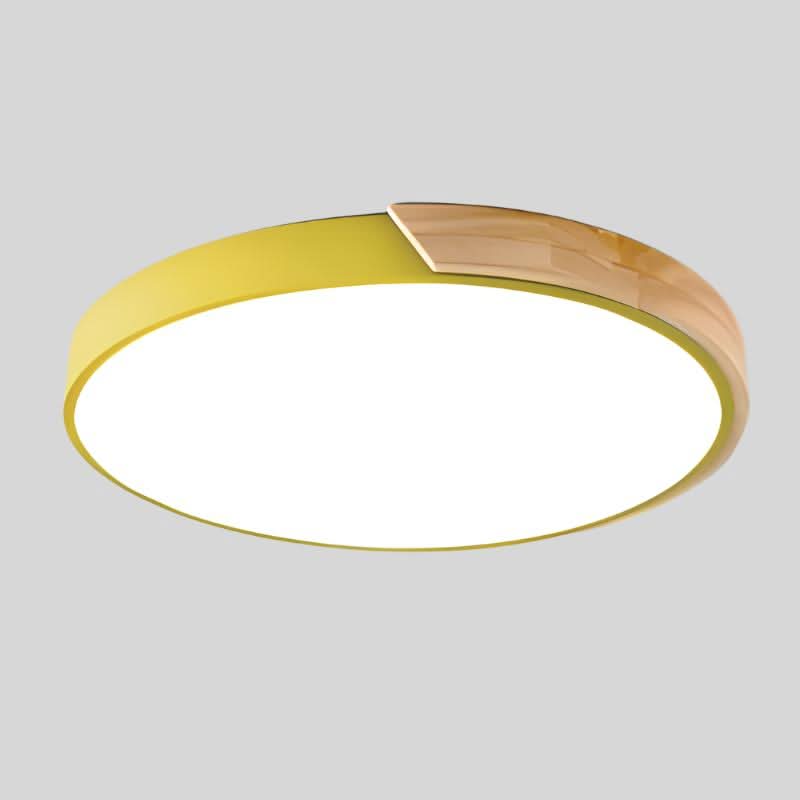 Maliben | Nordic Wood Led Ceiling Light – Macaron Design, 23–30cm
