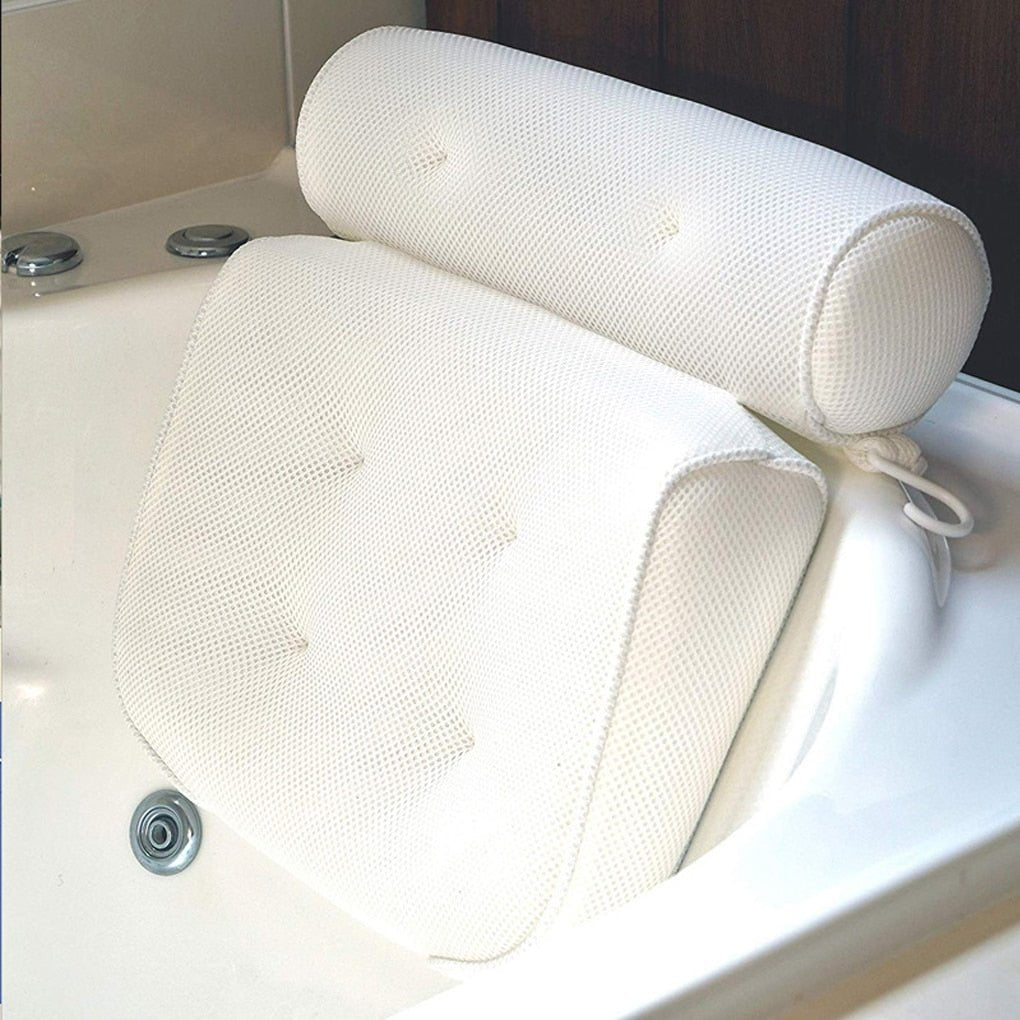 Maliben | Orthopedic Bathtub Pillow - Breathable Bathtub Headrest Pillow Made Of 3d Mesh Fabric With Suction Cups
