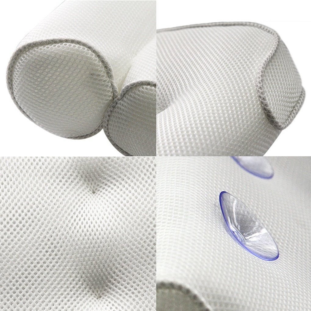 Maliben | Orthopedic Bathtub Pillow - Breathable Bathtub Headrest Pillow Made Of 3d Mesh Fabric With Suction Cups