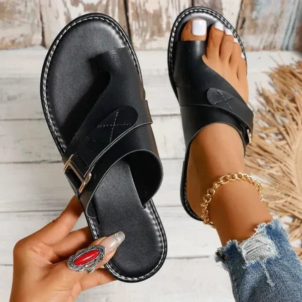 Maliben | Women's Orthopedic Hallux Valgus Correction Leather Sandals