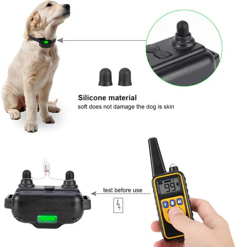 Maliben | 800M Rechargeable Electric Dog Training Collar | Waterproof, Remote Control & Ideal for Effective Dog Training