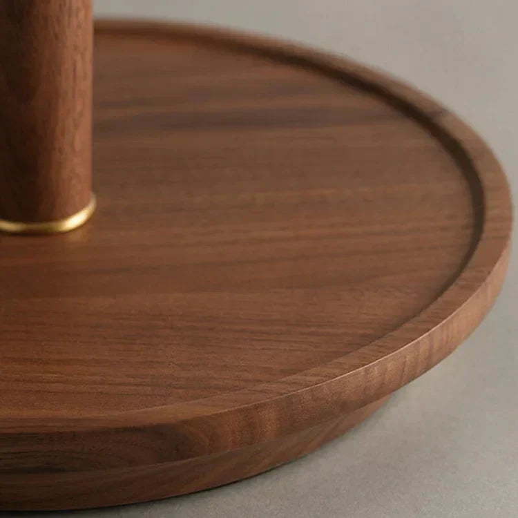 Maliben | Elegant Vintage Woodly Table Lamp - Table Lamp With Pleated Design
