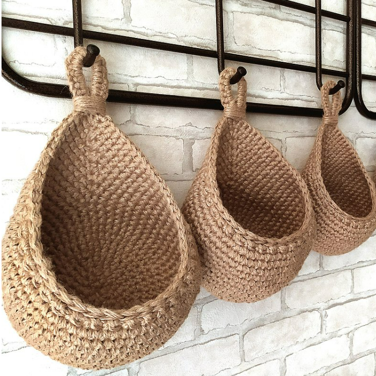 Maliben | Stylish Ecoweave Hanging Basket - For Sustainable Storage Of Vegetables And Fruit
