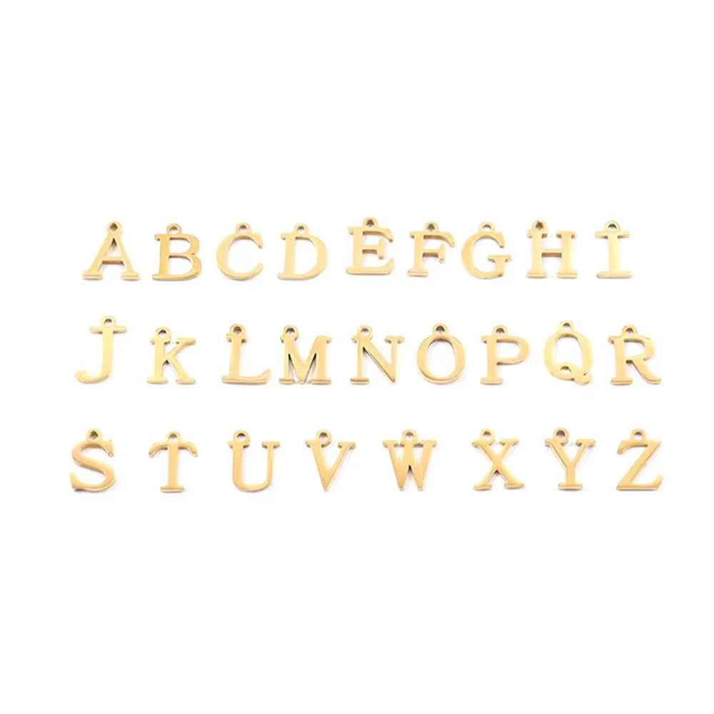 Maliben | Paperclip Letter Initial Circle Lock Clasp Necklace