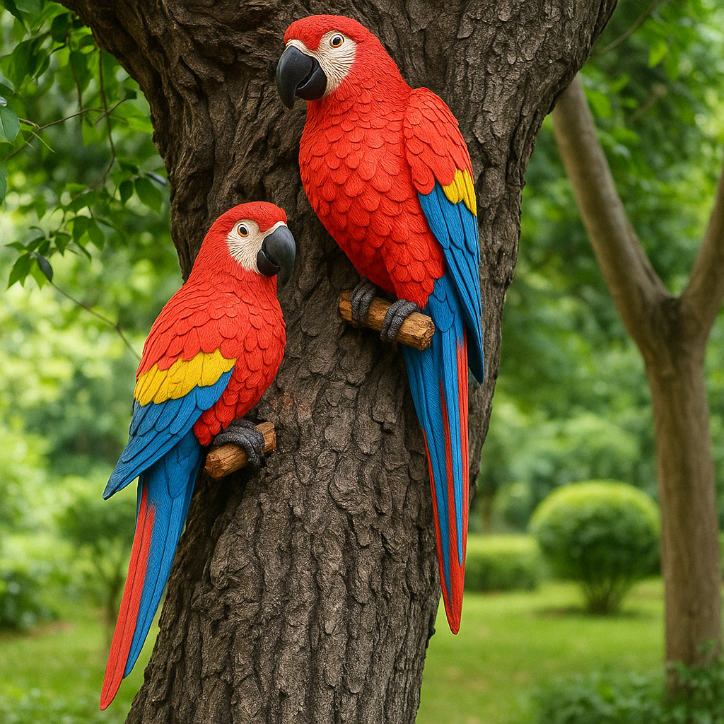 Maliben | Tropical Vibe Parrot Tree Decor