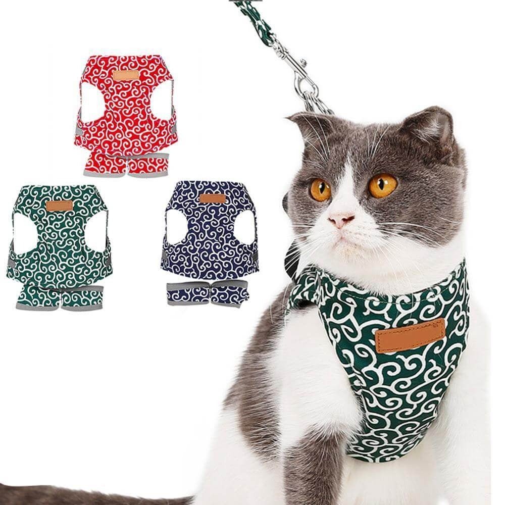 Maliben | PAWVENTURE HARNESS – Cat Harness Vest Set with Breathable Mesh & Leash