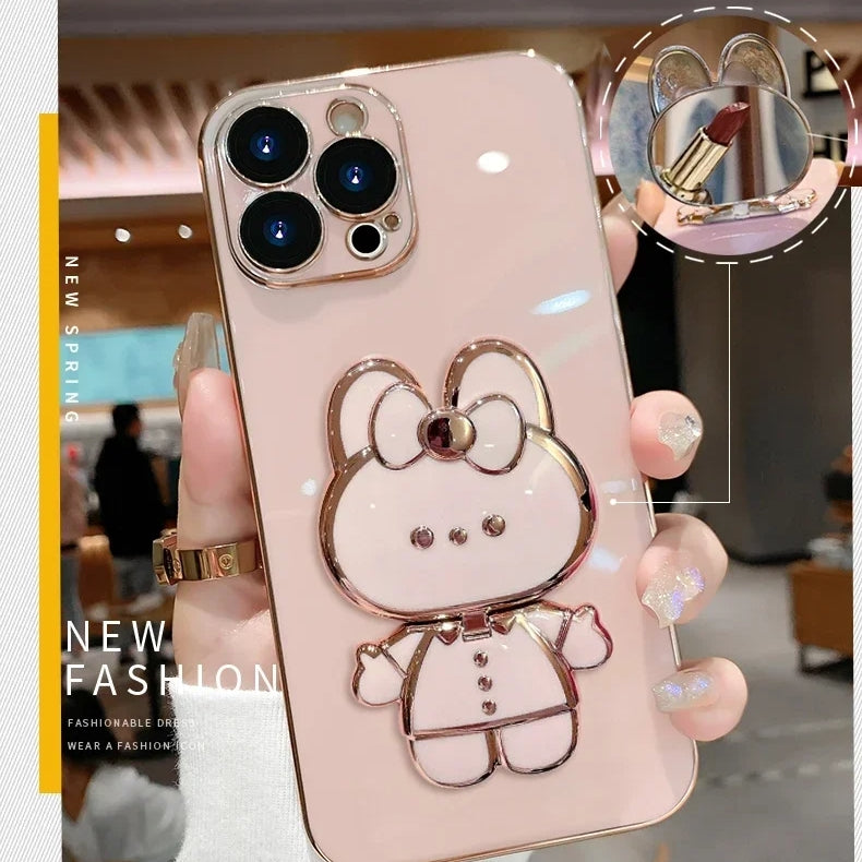 Maliben | 3d Bunny Korean Style Mirror Iphone Case