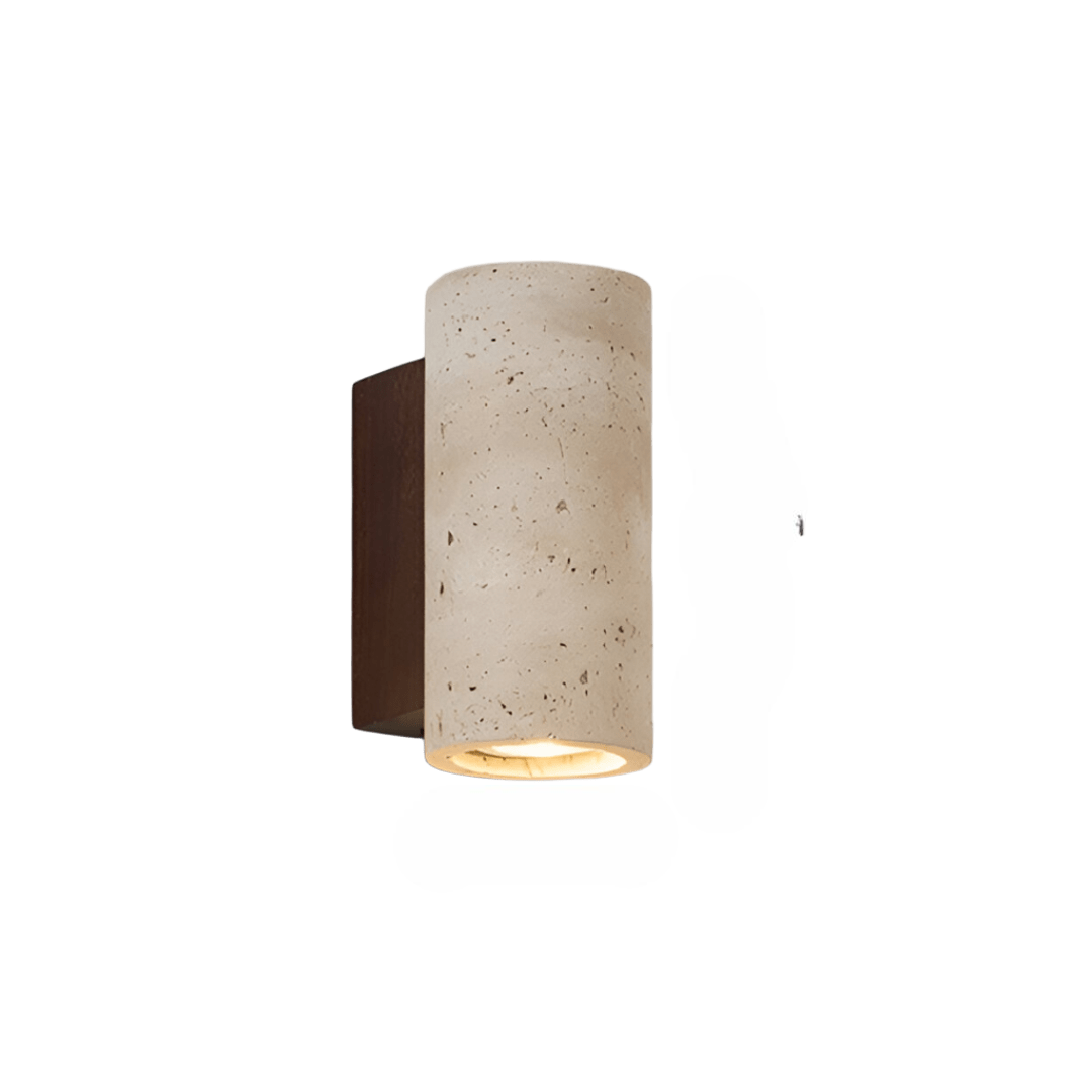 Maliben | TravertIne Wall Lamp in Japandi Tube Shape