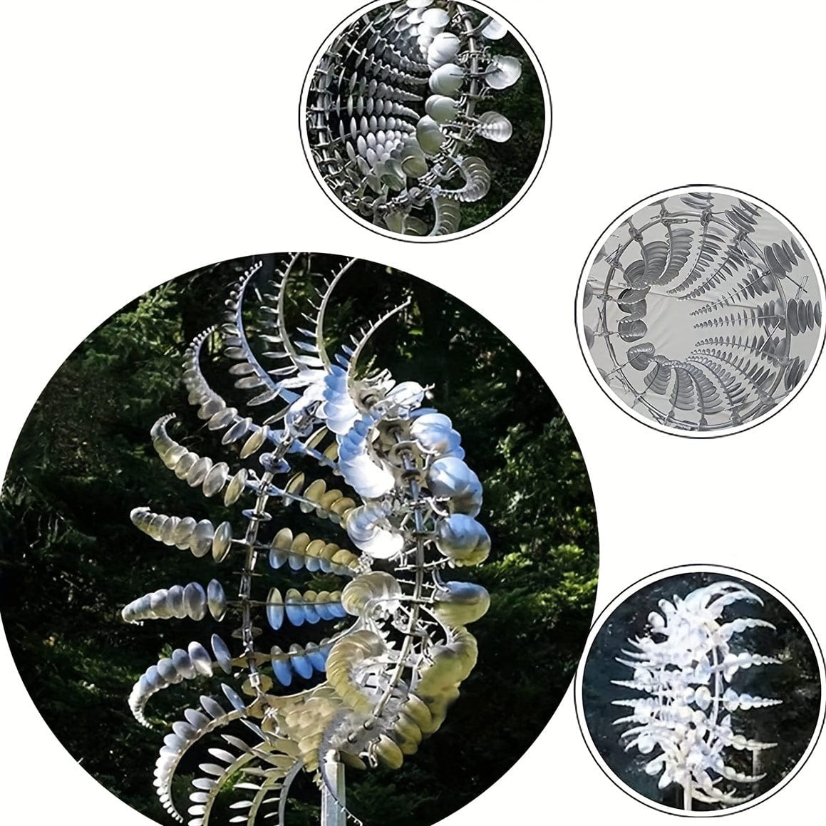 Maliben | 1 Piece Magical Metal Windmill, 3D Metal Outdoor Wind Chime for Yard and Garden, Unique Metal Kinetic Wind Sculptures & Wind Chime, Wind Catcher Metal Outdoor Lawn Terrace Decoration Wind Sculpture