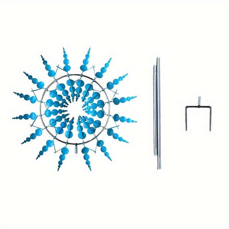 Maliben | 1 Piece Magical Metal Windmill, 3D Metal Outdoor Wind Chime for Yard and Garden, Unique Metal Kinetic Wind Sculptures & Wind Chime, Wind Catcher Metal Outdoor Lawn Terrace Decoration Wind Sculpture
