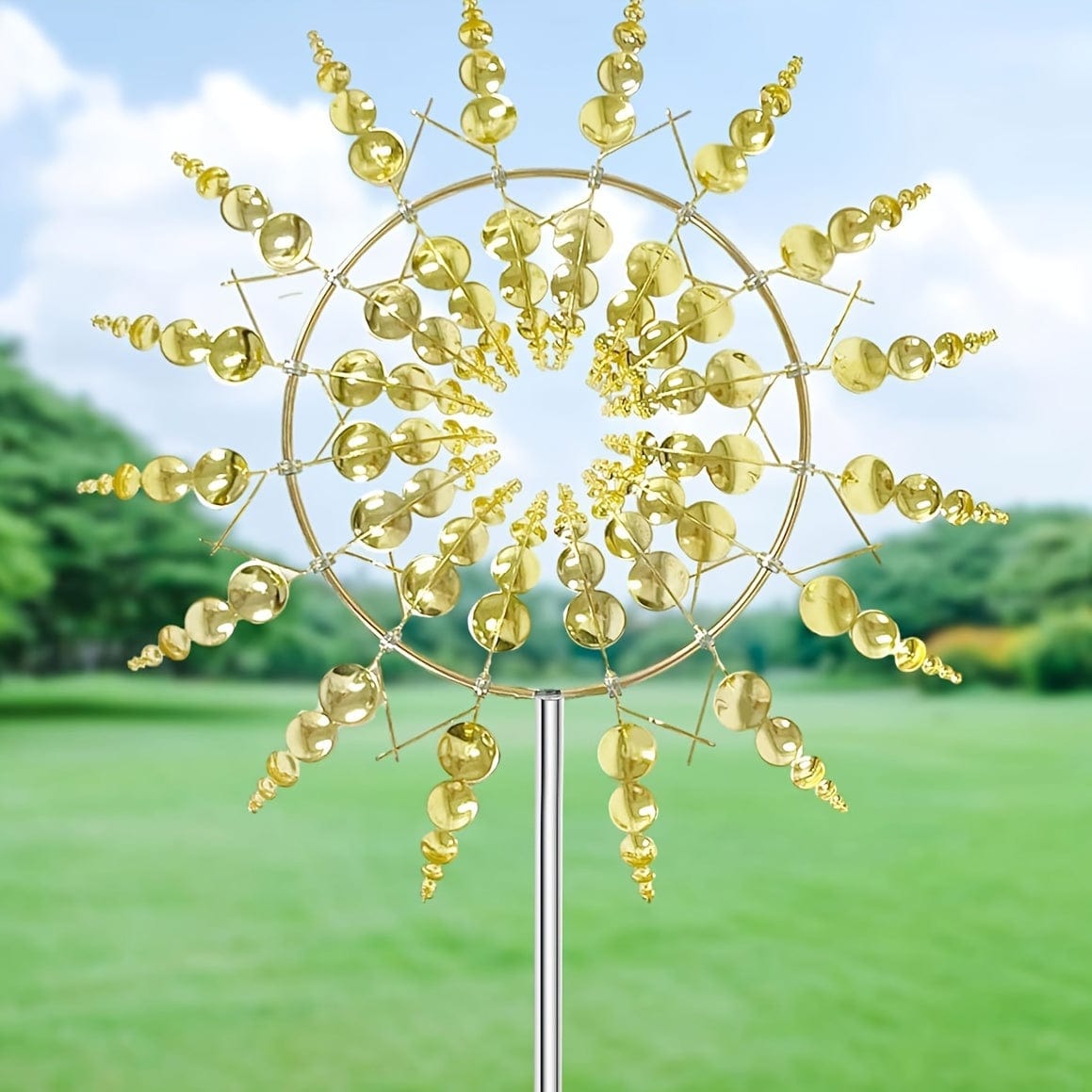 Maliben | 1 Piece Magical Metal Windmill, 3D Metal Outdoor Wind Chime for Yard and Garden, Unique Metal Kinetic Wind Sculptures & Wind Chime, Wind Catcher Metal Outdoor Lawn Terrace Decoration Wind Sculpture