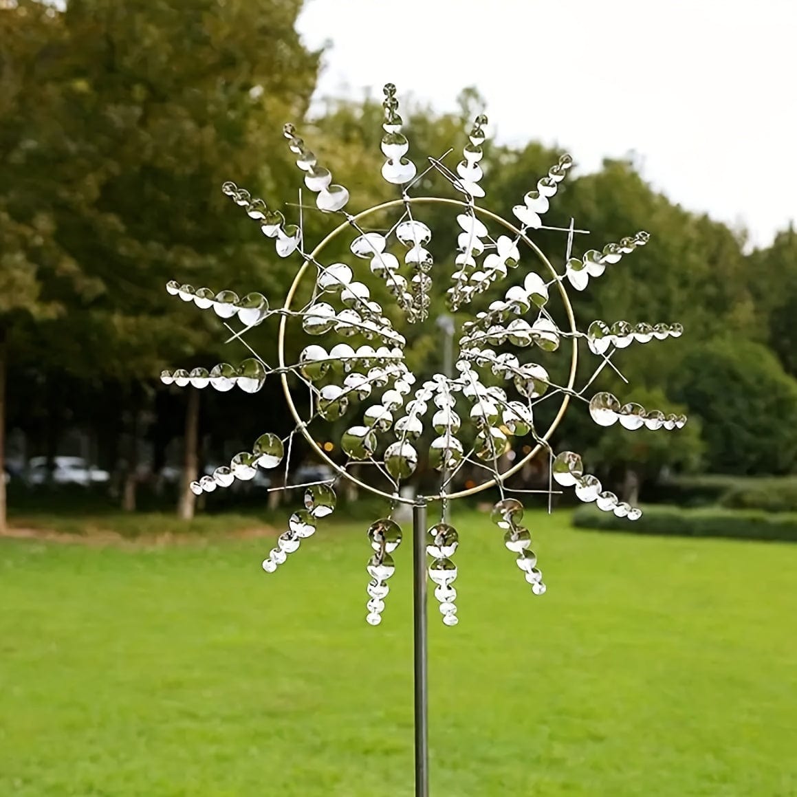 Maliben | 1 Piece Magical Metal Windmill, 3D Metal Outdoor Wind Chime for Yard and Garden, Unique Metal Kinetic Wind Sculptures & Wind Chime, Wind Catcher Metal Outdoor Lawn Terrace Decoration Wind Sculpture