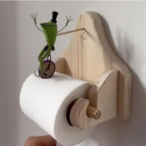 Maliben | Toilet paper holder Original Frog on the Bicycle
