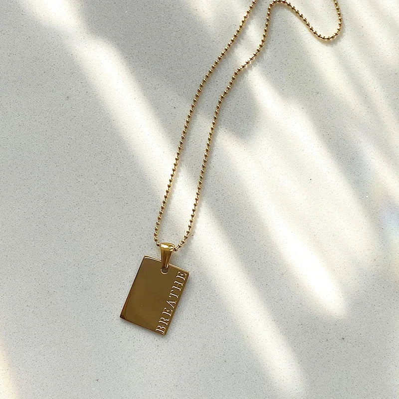 Maliben | Positive Affirmation Engraved Necklaces