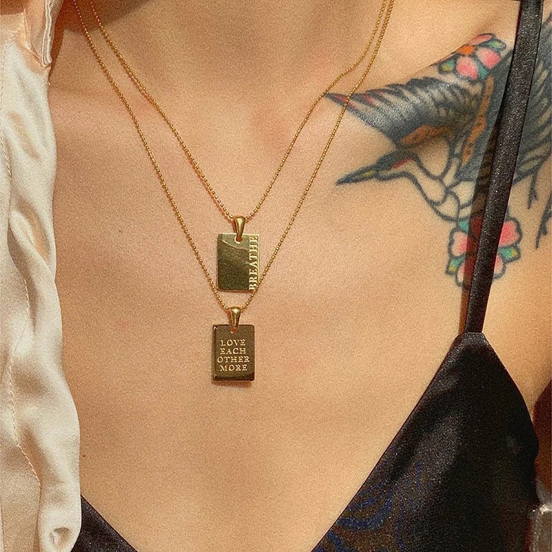 Maliben | Positive Affirmation Engraved Necklaces