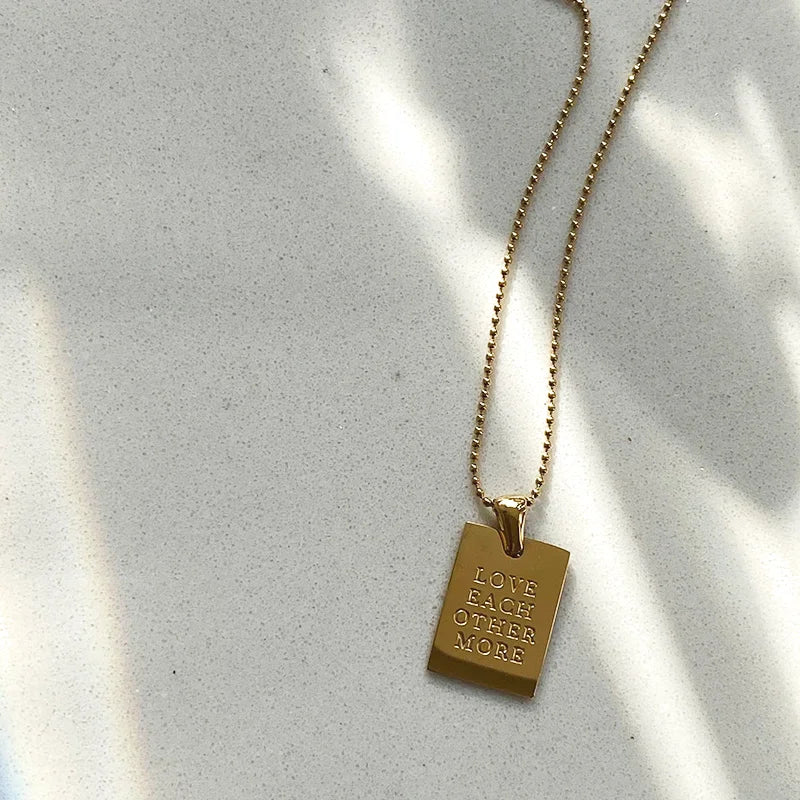 Maliben | Positive Affirmation Engraved Necklaces