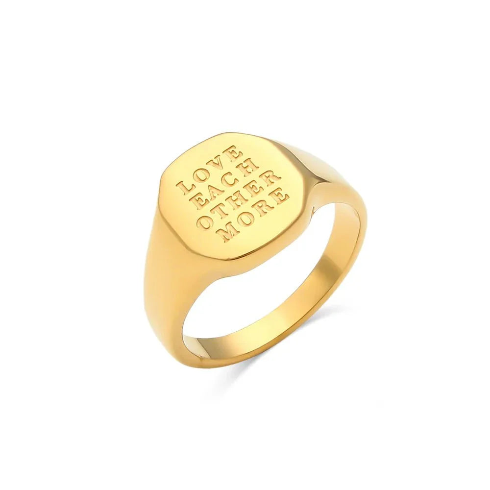 Maliben | Positive Affirmation Engraved Rings