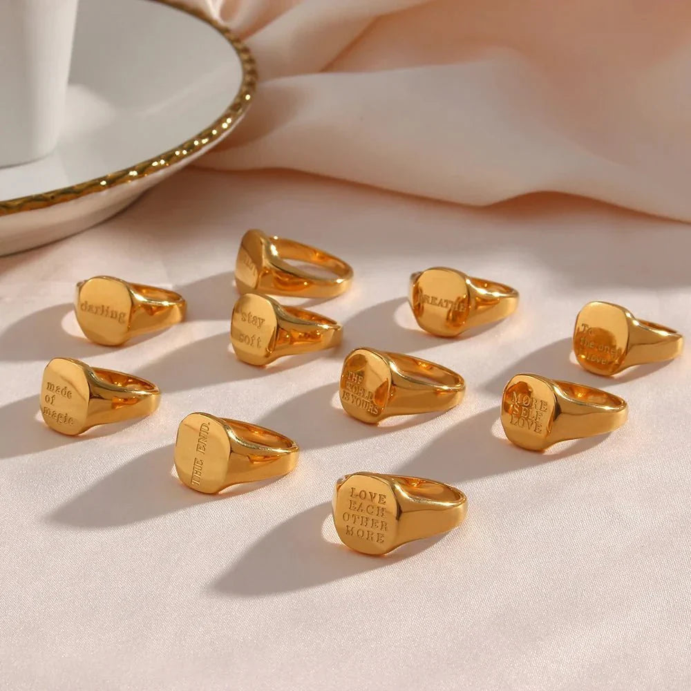 Maliben | Positive Affirmation Engraved Rings