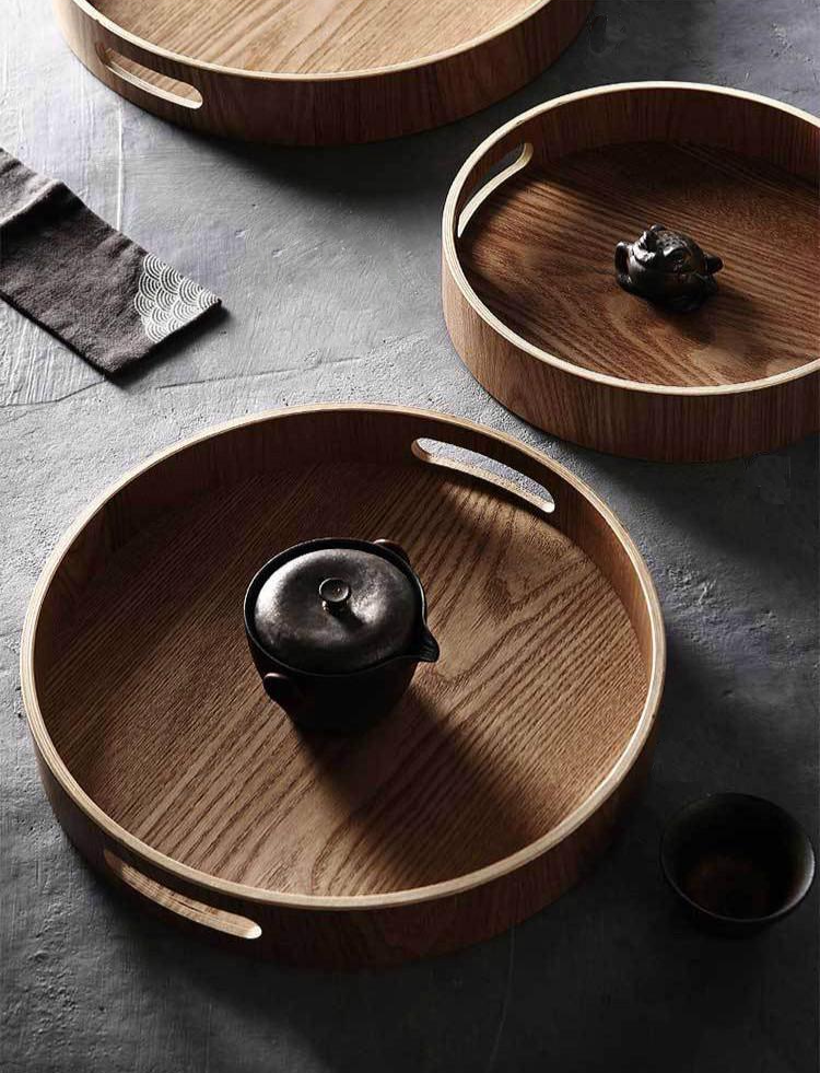 Maliben | Slim, round serving trays made of wood