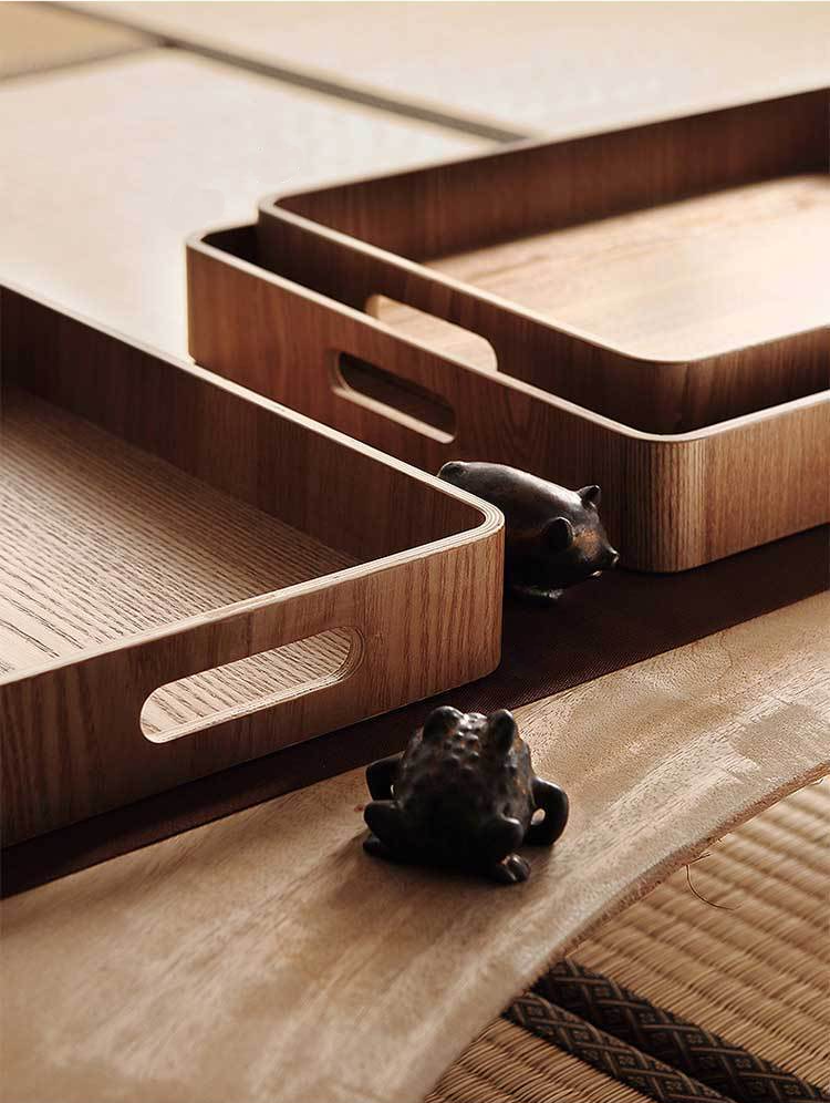 Maliben | Slim, round serving trays made of wood