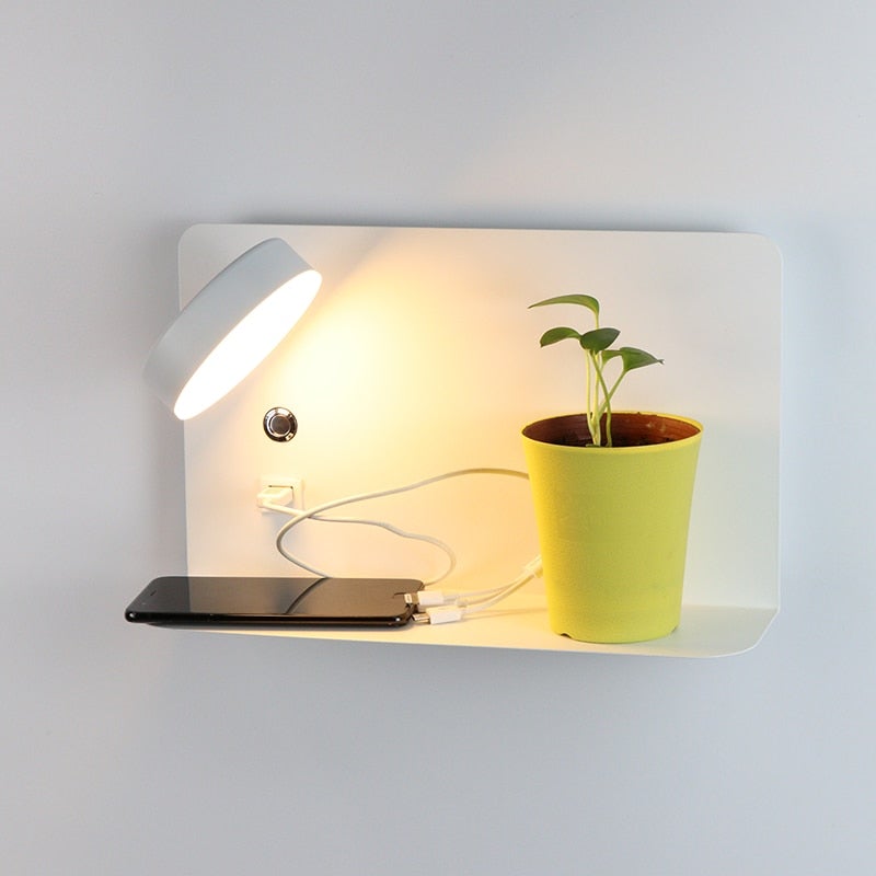 Maliben | Led Bed Lamp Wall Lamp With Usb Charger