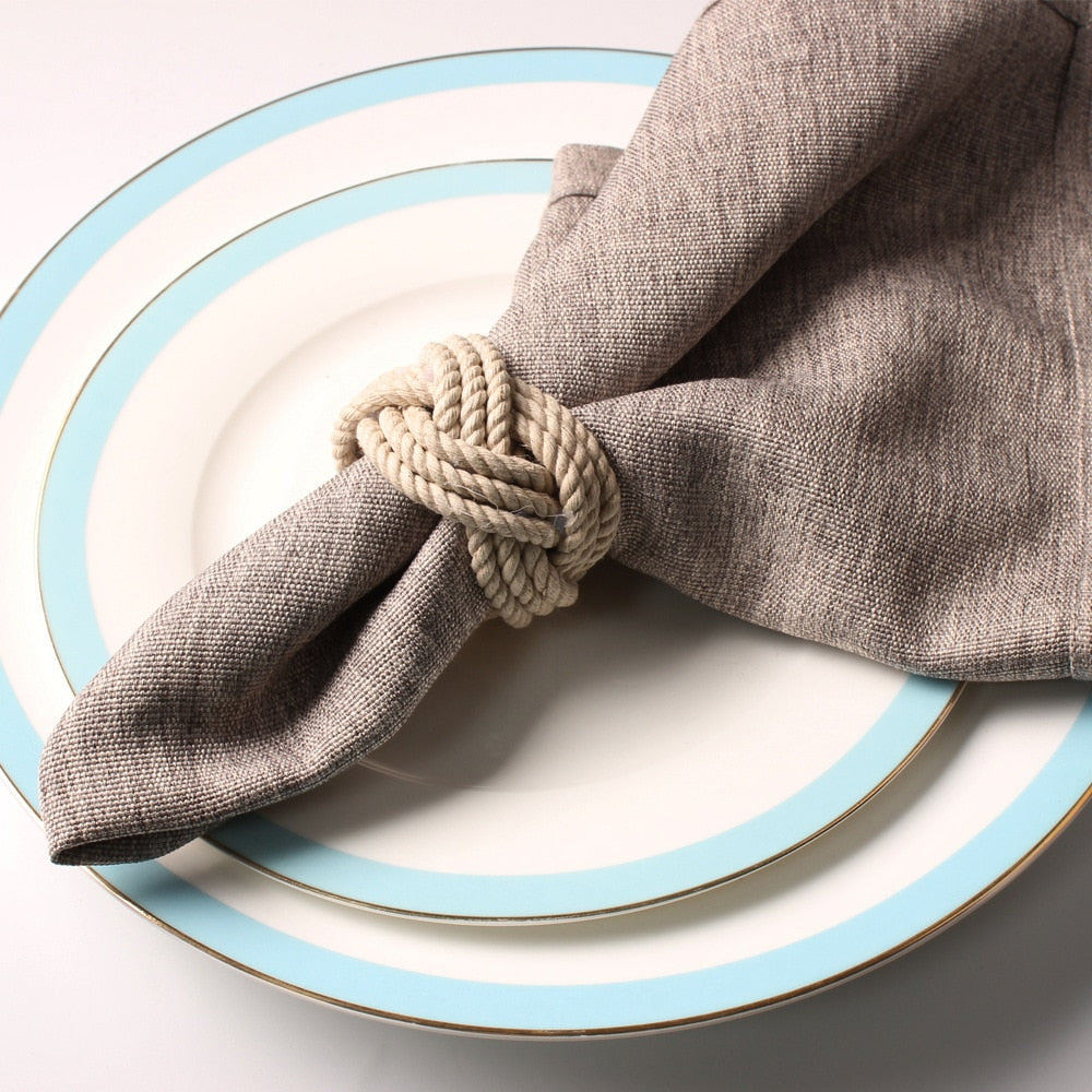 Maliben | Braided Jute Napkin Ring - Set Of 10