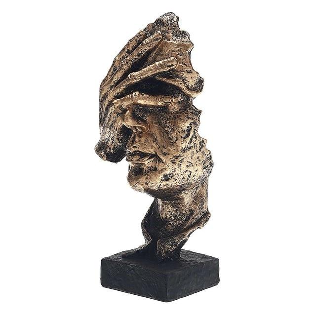 Maliben | Abstract Gold Sculpture "Nordicline" – Modern Scandinavian Decoration