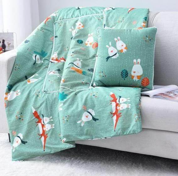 Maliben | 2In1 Colorful Cartoon Pillow Blanket